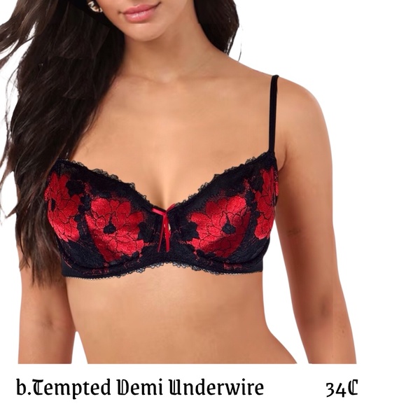 B.Tempt'd by Wacoal B.Sumptuous Demi Underwire Bra - 34C - Picture 1 of 10